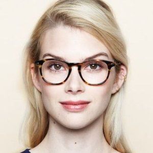 Warby Parker Edgeworth Clear Glasses in Tortoise